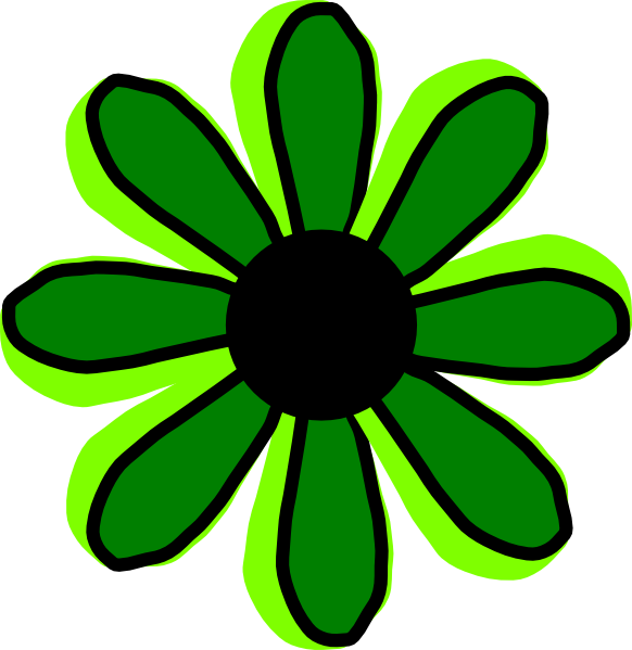 green flower clip art - photo #26