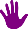 Hand - Purple Clip Art