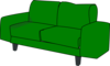 Green Sofa Couch Clip Art