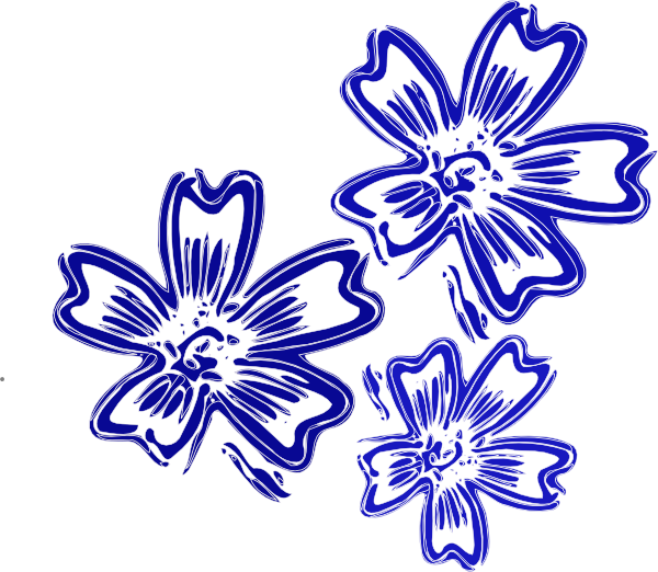 Blue Flowers Clip Art At Clker Com Vector Clip Art Online Royalty Free Public Domain