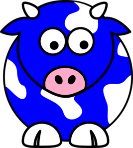 Blue Cow Clip Art