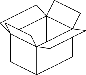 Carton Open Box clip art - vector clip art online,