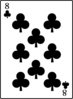 8 Of Clubs Clip Art