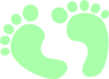 Baby Feet Baby Green Clip Art