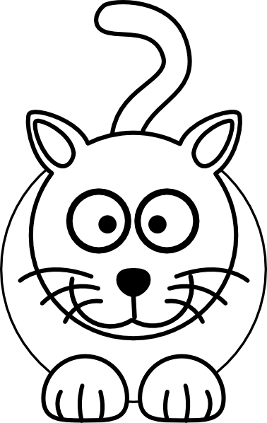 free cat clipart black white - photo #41