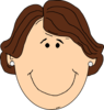 Another Smiling Brown Hair Lady Clip Art