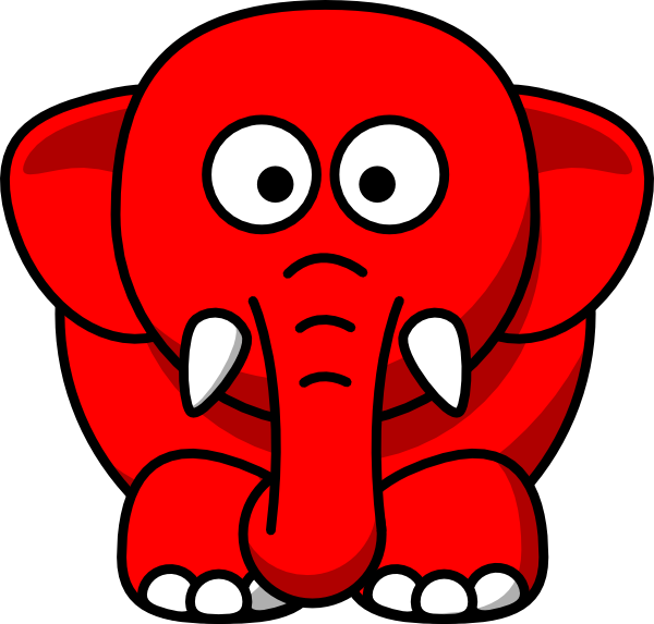 Allergi uærlig Selskab Red Elephant Clip Art at Clker.com - vector clip art online, royalty free &  public domain