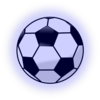 Soccer Ball - Blue Background Clip Art