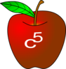 C5 Apple White Clip Art
