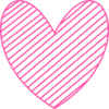 Heart Outline- Pink Clip Art