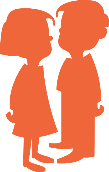 boy and girl silhouette clip art - photo #45