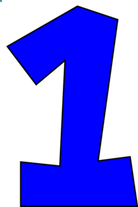 Number One (bright Blue) Clip Art