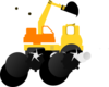 Bulldozer, Orange And Yellow Clip Art