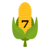 Corn 7 Number Cartoon Clip Art