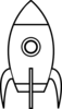 Black And White Rocket Clip Art