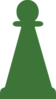 Chess Pawn Green Clip Art