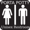Porta Potty Unisex Restroom Sign Clip Art