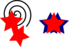 Red And Blue Stars Clip Art