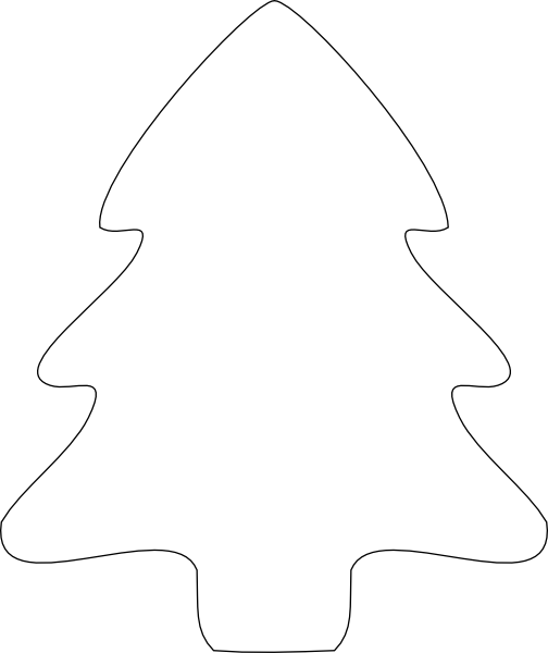 christmas tree clip art outline - photo #4