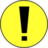 Yellow  !  Warning Clip Art