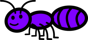 Purple Ant Clip Art