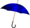 Open Blue  Umbrella Clip Art