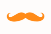 Orange Mustache Clip Art