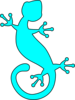 Turquoise Lizard Clip Art
