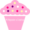 Polka Dot Cupcake Black Clip Art