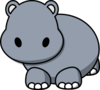 Hippo With No Eyes Clip Art