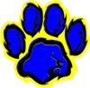 Blue Tiger Paw Clip Art