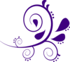Purple Paisely Swirl Clip Art