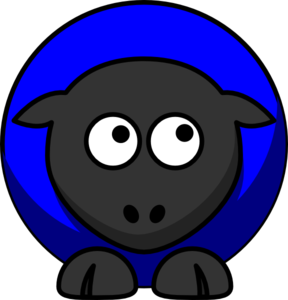 Blue Sheep Up Clip Art