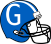 Football Helmet Blue  G  Clip Art