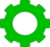 Green Gear Clip Art