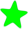 Neon Green Star Clip Art