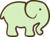 Mint Elephant Clip Art