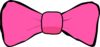 Pink Bow With Black Trim Clip Art