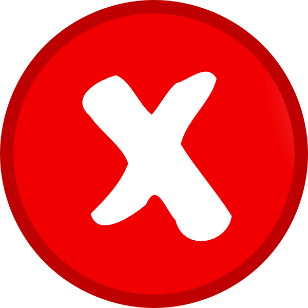 free clipart red x - photo #41