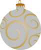 Silver Decorative Ornament Clip Art