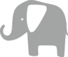 Gray Elephant Clip Art
