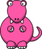 Light Pink Dinosaur Clip Art