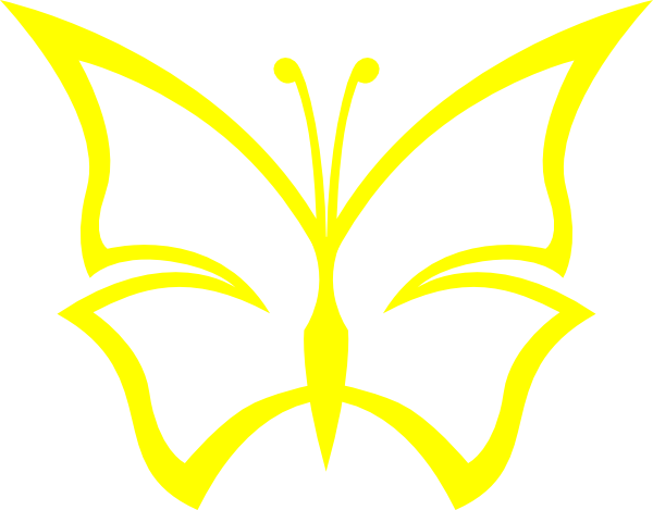 free yellow butterfly clip art - photo #33