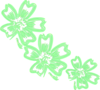 Lighter Green Flowers Clip Art