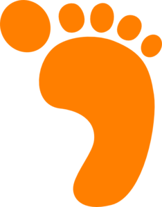 Orange Footprint2 Clip Art