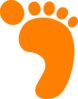 Orange Footprint2 Clip Art