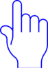 Blue Pointer Finger Clip Art