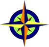 Compass Multi Four-color Compass Clip Art