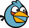 Blue Angry Bird Squawk  Clip Art