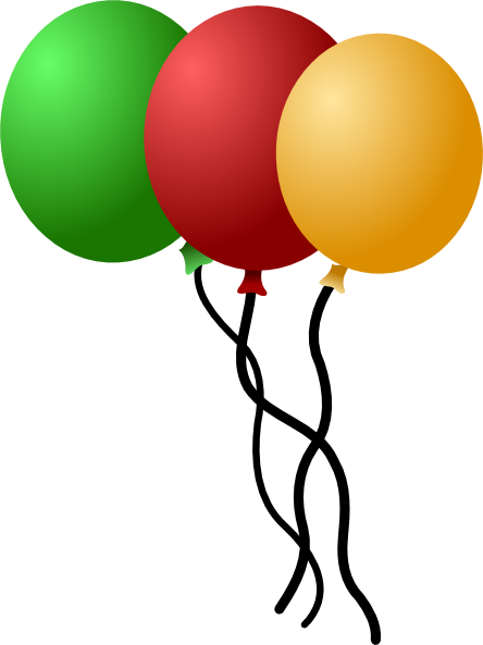 clipart four balloons - photo #24